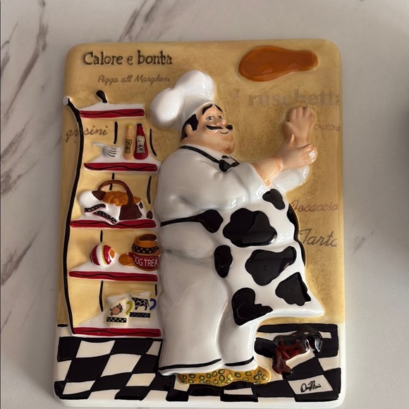 Chef Wall Plaque with Black and White Design - Picture 5 of 5